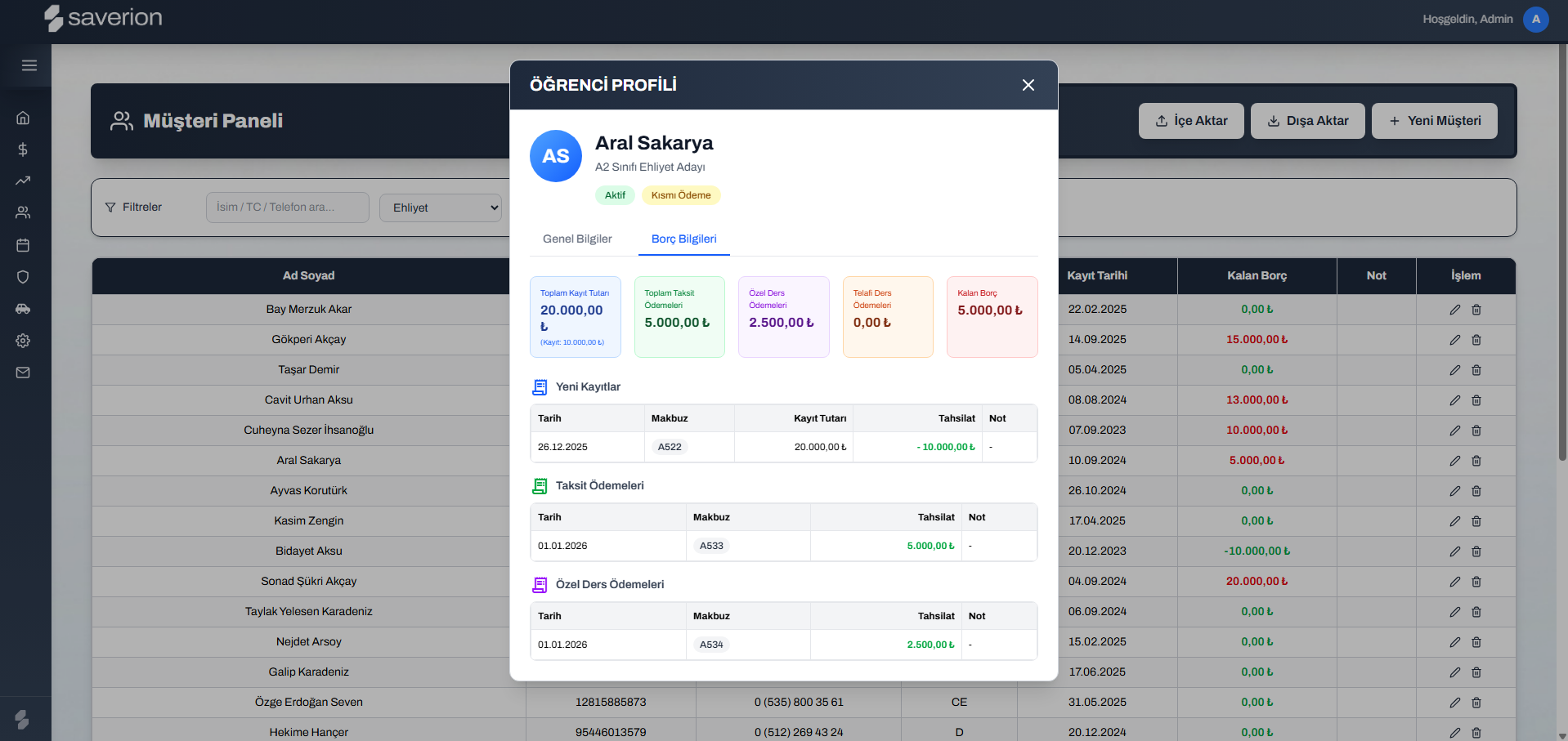 Detaylı Öğrenci Profili